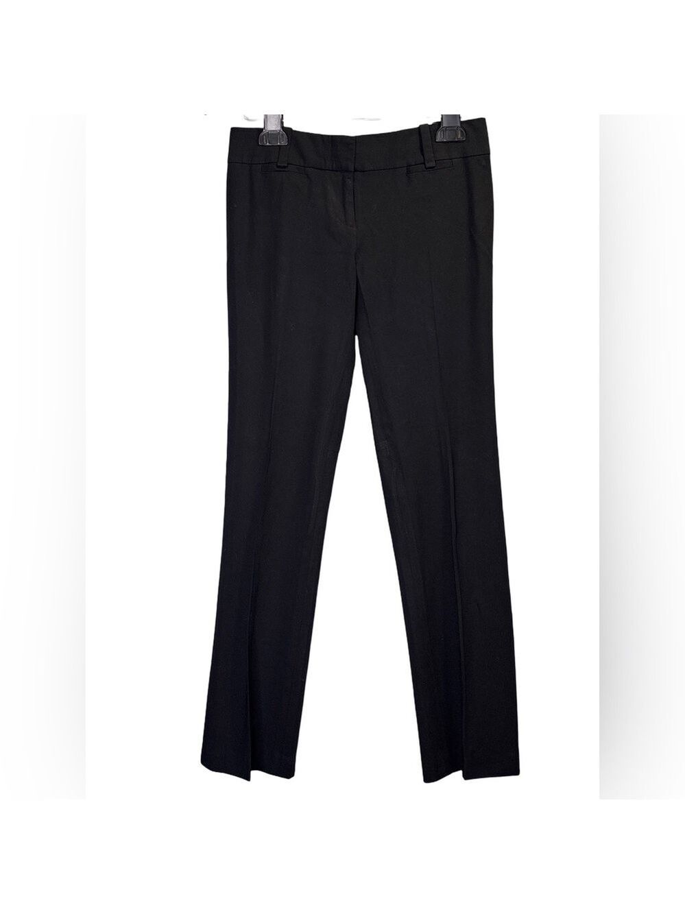 Ann Taylor Black Trousers Classic Midrise Pleated Zipper Size 0 Petite